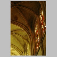 Senlis, Kathedrale, Chor, S-Seite, Obergaden, Blick von NO,  Foto Heinz Theuerkauf.jpg